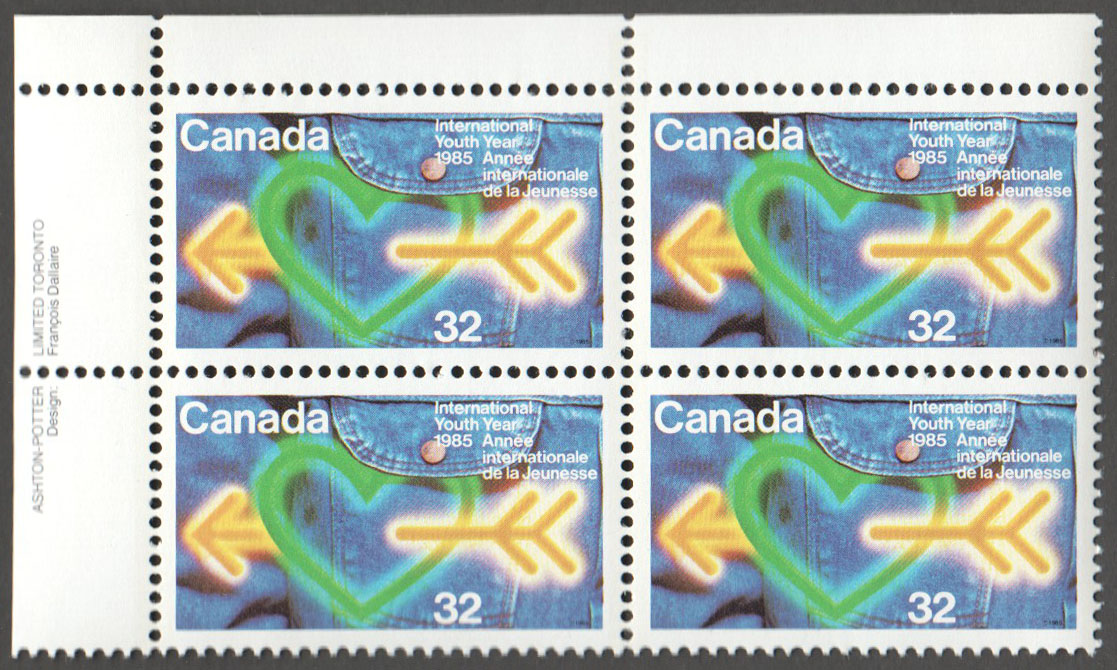 Canada Scott 1045 MNH PB UL (A9-3) - Click Image to Close